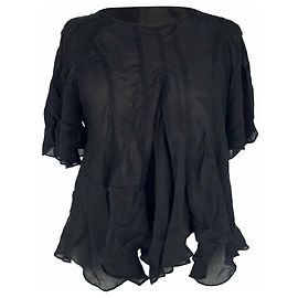 Isabel Marant Bluse aus schwarzer Baumwolle Schwarz