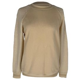 Pull à sequins Brunello Cucinelli en polyamide beige Beige
