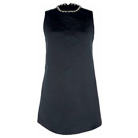 Autre Marque Mini-robe Area avec encolure ornée et dos cœur en polyester noir Noir