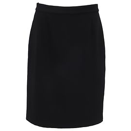 Emporio Armani Bleistiftrock aus schwarzer Wolle Schwarz