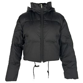 Prada Re-Nylon Cropped Down Jacket in Black Polyamide Black