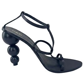 Escarpins à talon stiletto Sphere de Cult Gaia en cuir noir Noir