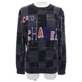 Chanel P71432K10264 Cashmere Knit Brown Black
