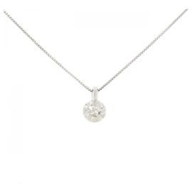 Autre Marque PT900 PT850 Diamond Necklace Silvery