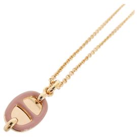 Hermès Colar Mini Maillon Hermes Rosa