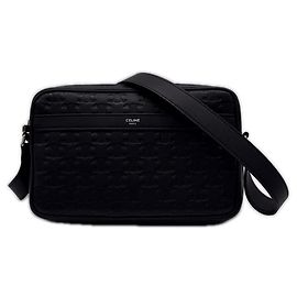 Céline Celine Triomphe Medium Messenger Schultertasche Schwarz