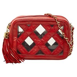 Chanel Coco Mark Chain Shoulder Bag Red