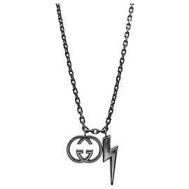 Collana GUCCI con logo Interlocking GG in argento Argento