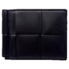 Bottega Veneta Cassette Bi-fold Wallet Money Clip Black