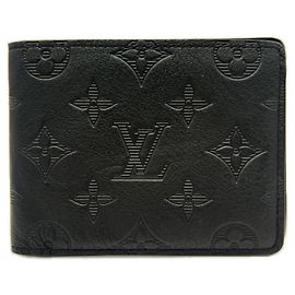 Cartera Bi-fold Louis Vuitton Monogram Shadow Negro