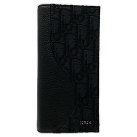 Christian Dior Black Long Wallet Black