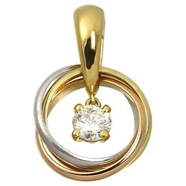 Pingente Trinity com Diamantes Cartier Rosa Branco Amarelo