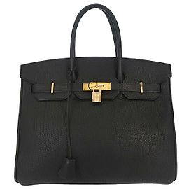 Hermès Hermes Birkin Black Togo avec Gold Hardware 35 Noir
