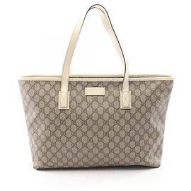 Sac cabas Gucci GG Supreme Blanc Beige
