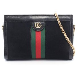 Gucci Ophidia Small Shoulder Bag Black Red Green