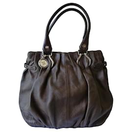 Céline Bolsa de mão Celine em couro marrom Marrom