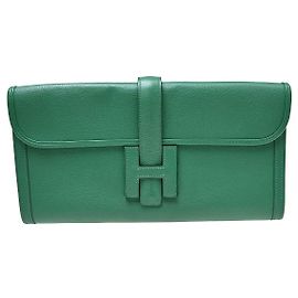 Hermès Clutch Hermes Jige Elan Epsom 29 Verde