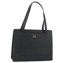 SAINT LAURENT Tote Bag aus Leder Schwarz Gold Auth 194015 Schwarz Golden