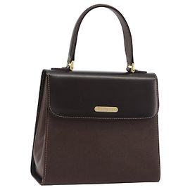 Borsa Burberry in pelle marrone e oro Auth ep15549A Marrone D'oro