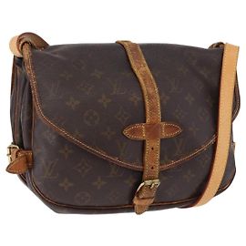 LOUIS VUITTON Bolsa de Ombro Monogram Saumur 30 M42256 LV Auth hk3976 Monograma