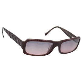 CHANEL Sunglasses Plastic Brown CC Auth bs36339 Brown