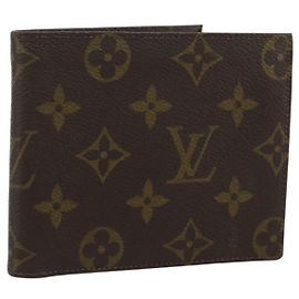 LOUIS VUITTON Monogram Eclipse Portefeuille Marco NM Cartera LV Auth BA14276 Monograma