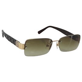Occhiali da sole CHANEL COCO in plastica Marrone CC Auth 190363 Marrone