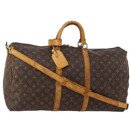 LOUIS VUITTON Monogram Keepall Bandouliere 55 Bolsa Boston M41414 LV Auth 192976 Monograma