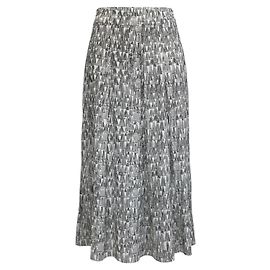 Falda midi de algodón estampado Akris Blanco / Negro Blanco
