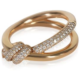 Tiffany & Co. Rose Gold Diamond Double Row Knot Ring Other