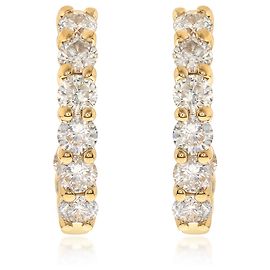 Autre Marque Boucles d'oreilles en or jaune 2.13 ctw avec diamants de culture Autre