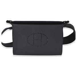 Sac Caban Togo Videpoches Hermès PHW Noir Bleu