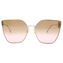 Óculos de sol Fendi Oversized Cat-eye em metal dourado FF0323/S Dourado