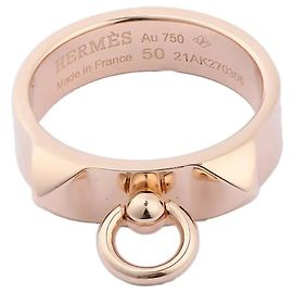 Hermès Hermes Collier de Chien Anello 750(PG) 6.5g 50 21AK270306 D'oro