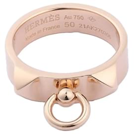 Hermès Hermes Collier de Chien Ring 750(PG) 6.5g 50 21AK270306 Golden