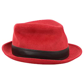 Hermès Hermes Cordy Fedora Hut in Rot Rot