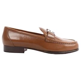 Hermès HERMES Constance Leder Loafer in Braun, Größe 36 EU Braun