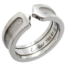 Cartier 2C 18KWG Weißgoldring Andere