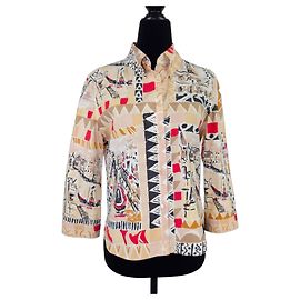 Camisa Prada ss 2004 estampado Venezia Multicolor