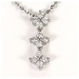 Autre Marque Colar de ouro branco 18K e diamantes Dourado