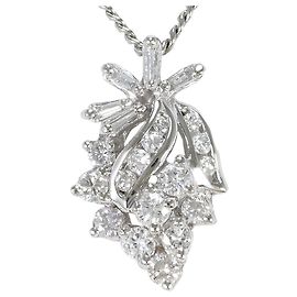 Autre Marque Platin-Halskette mit Diamant Andere