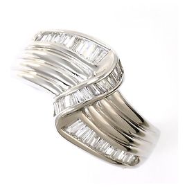 Autre Marque PT900 Platinum Band Ring with Diamond Other