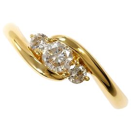 Autre Marque 18K Gelbgold-Ring mit Diamant Golden