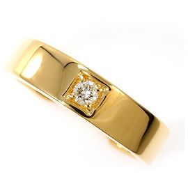 Autre Marque 18K Gelbgold-Ring mit Diamant Golden