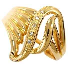 Autre Marque 18K Gelbgold-Ring mit Diamant Golden