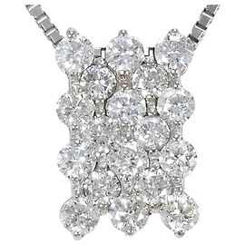 Autre Marque Colar de ouro branco 18K e diamantes Dourado