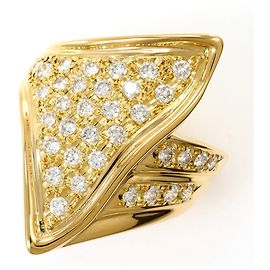 Autre Marque 18K Gelbgold-Ring mit Diamant Golden