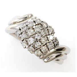 Autre Marque PT850 Platinum Band Ring with 0.46ct Diamond Other