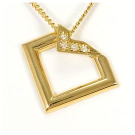 Autre Marque Collier en or jaune 18K avec diamant Doré