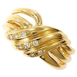 Autre Marque 18K Gelbgold-Ring mit Diamant Golden